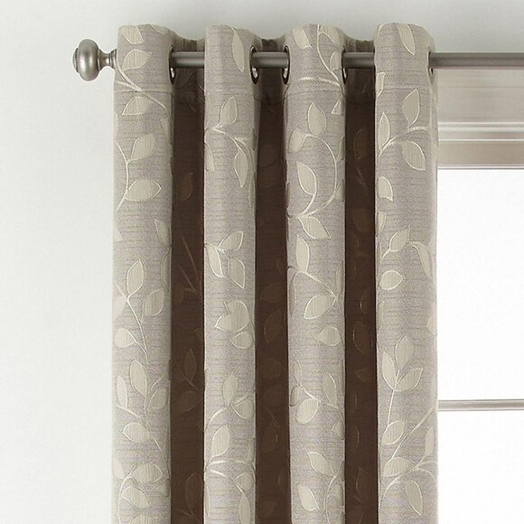 Linden Street Light-Filtering Top Single Curtain Panel Sullivan Khaki 50" x 95" - Picture 7 of 7